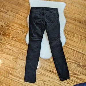 Express Pants Jumpsuits Express Low Rise Black Velvet Skinny